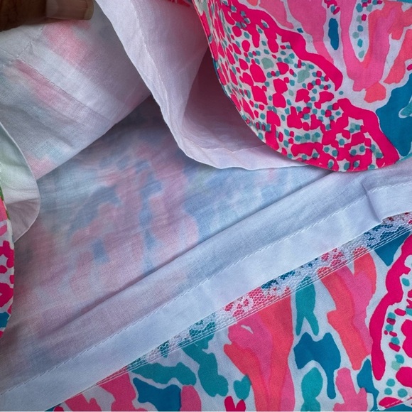 Lilly Pulitzer Lets Cha Cha Aqua Delia Shift Dress Pink Blue Size 2 Holy Grail - Picture 6 of 8